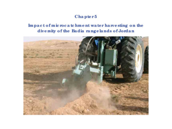 Impact of microcatchment water harvesting on the diversity of the Badia rangelands of Jordan
