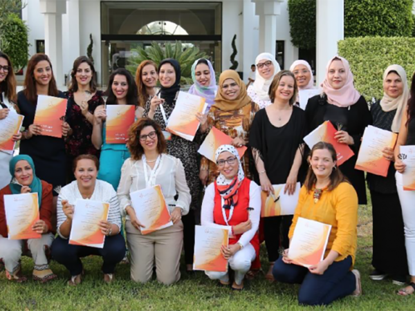 The first cohort of Fellows in the Arab Women Leaders in Agriculture fellowship program.
