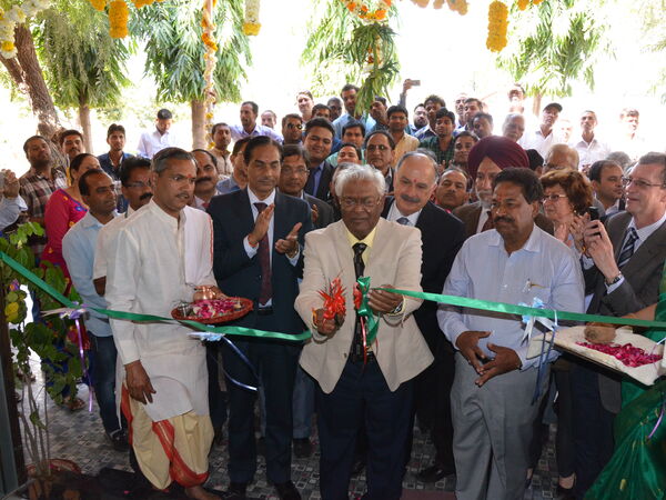 World Food Prize laureate, Dr. Sanjaya Rajaram inaugurates ICARDA's Global Pulses Research Platform near Bhopal, India 