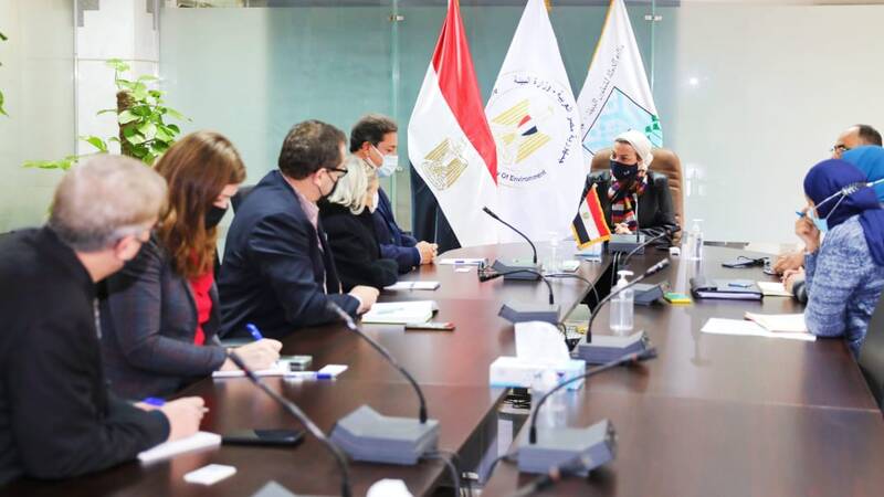 ICARDA's DG and his accompanying delegation meeting with Egypt's Minister of Environment