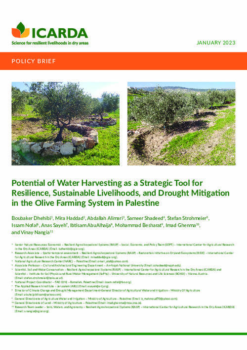 Potential Of Water Harvesting as a Strategic Tool for Resilience ...